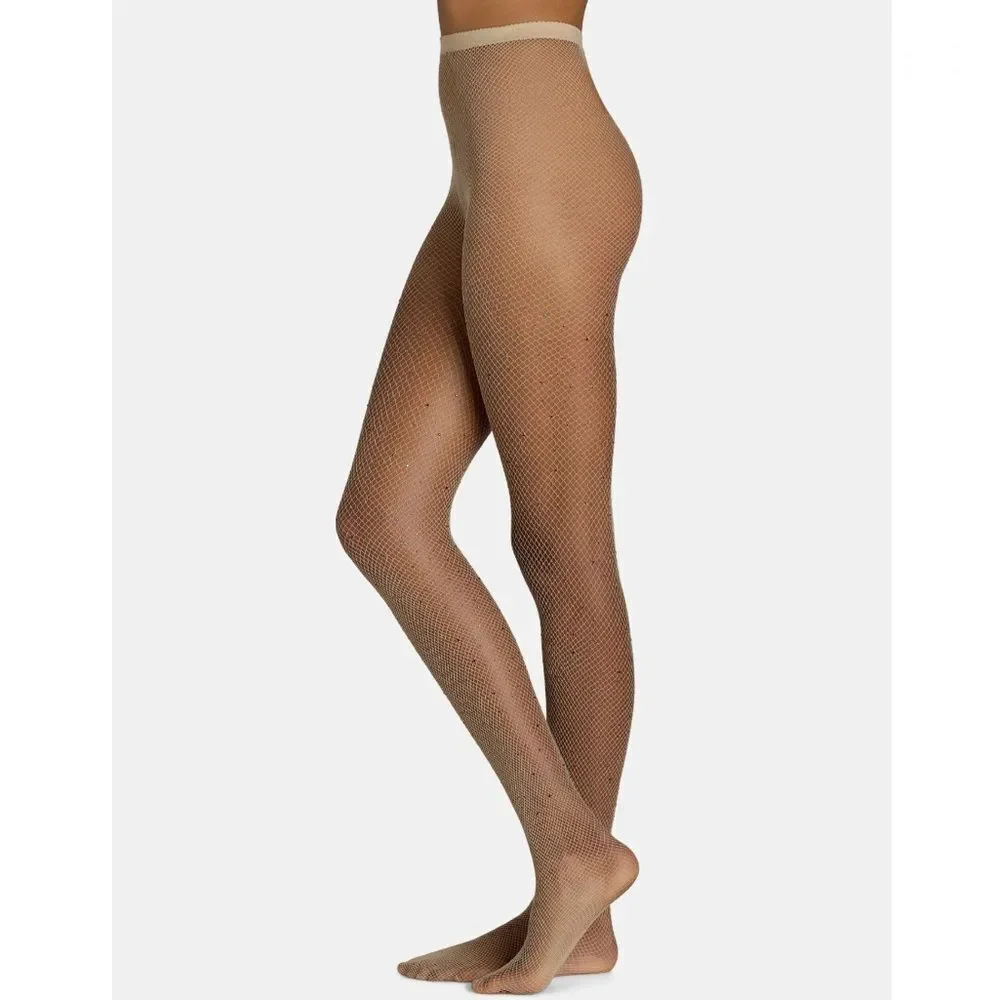 Rhinestone Fishnet Tights Pantyhose 2-Pack Sizes XXL